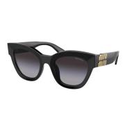 Miu Miu Modernt Feminint Fyrkantigt Solglasögon Black, Unisex