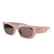 Miu Miu Stiliga Oversized Solglasögon Pink, Dam