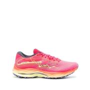 Mizuno Hallonrosa Wave Rider 27 Sneakers Pink, Dam