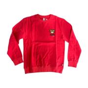 Moschino Röd Pail Inre New Bear Sweatshirt Red, Dam