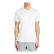 Moschino Enfärgad Logo Teddy Bear T-shirt White, Herr
