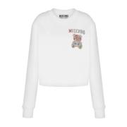 Moschino Vita Sweaters av Ekologisk Bomull för Kvinnor White, Dam