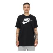 Nike Svarta Bomulls-Oversized T-shirts och Polos Black, Unisex