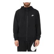 Nike vart Zip-Through Sweatshirt; Black, Herr