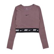 Nike Sportswear Crop Tape Långärmad Top Brown, Dam