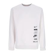 Nike Club + Mlogo Crewneck Sweatshirt Gray, Herr