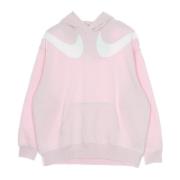 Nike Rosa/Vit Fleece Hoodie Pink, Dam