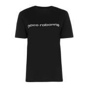 Paco Rabanne Kortärmad T-shirt i klassisk svart och grå Black, Dam