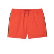 Paul Smith Röda badshorts med `Artist Stripe` kant Red, Herr