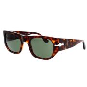 Persol Stiliga solglasögon med gröna linser Brown, Unisex