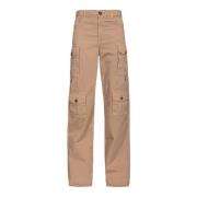 Pinko Straight Trousers Beige, Dam