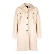 Pinko Klassisk Trenchcoat Beige, Dam