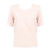 Pinko Enkel Rund Hals Blus Pink, Dam