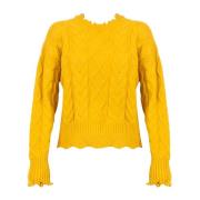 PINKO Round-neck Knitwear Yellow, Dam