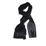 Polo Ralph Lauren Maxi Logo Dubbelansiktschal Black, Herr
