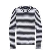 Polo Ralph Lauren Randig långärmad T-shirt med ribbade ärmar Black, Da...