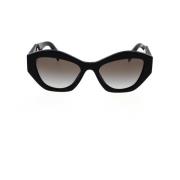 Prada Solglasögon med oregelbunden form och elegant design Black, Unis...