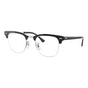 Ray-Ban Sleek Black Silver Eyewear Frames Black, Dam