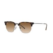 Ray-Ban Stylish Clubmaster Sunglasses RB 4420 Brown, Unisex