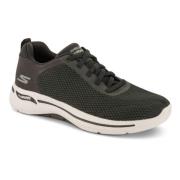 Skechers Svarta Textil Sneakers med Snörning Black, Herr