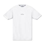 Stone Island T-shirt med logotyp White, Herr