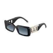 Tiffany Tf4197 Solglasögon i Svart med Blå Gradientglas Black, Unisex