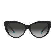 Tiffany Cat-eye Solglasögon med Tidlös Stil Black, Dam