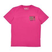 Timberland Herr T-shirt med bakre grafik Pink, Herr