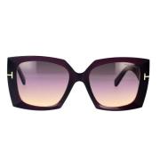 Tom Ford Fyrkantiga solglasögon Jacquetta 81B Purple, Dam