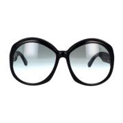 Tom Ford Runda solglasögon Annabelle Ft1010/S 01B Black, Unisex