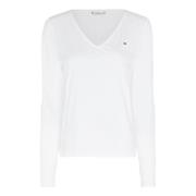 Tommy Hilfiger V-ringad topp klick White, Dam