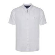 Tommy Hilfiger Slim Linneskjorta i En Färg White, Herr