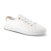 Tommy Hilfiger Canvas Low Top Sneakers White, Dam