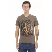 Trussardi Action Brun V-Hals T-Shirt Brown, Herr