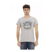 Trussardi Grå Bomull T-Shirt med Framtryck Gray, Herr