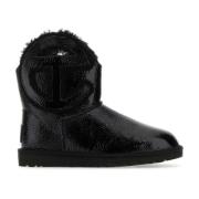 UGG Logo Mini Crinkle Ankelboots Black, Dam