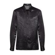 Versace Skjorta med djurmotiv Black, Herr