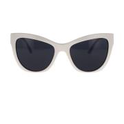 Versace Stiliga Cat-Eye Solglasögon White, Unisex