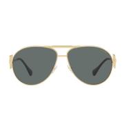 Versace Polariserade pilot solglasögon med guldram Yellow, Unisex