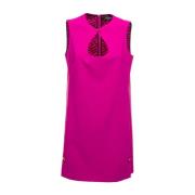 Versace Mini stretch crepe klänning i fuchsia Pink, Dam