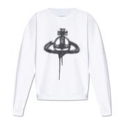 Vivienne Westwood Sweatshirt med logotyp White, Herr