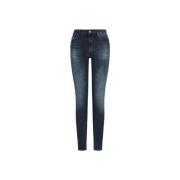 Armani Exchange Super Skinny Jeans - Mile High Blue, Dam