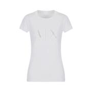 Armani Exchange Stilig Slim Fit T-shirt White, Dam