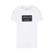 Armani Exchange Klassisk Stil T-shirt, Olika Färger White, Dam