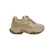 ASH Beige Läder Plattform Sneaker Beige, Dam