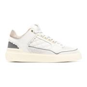 Balmain Höj Läder Sneakers White, Herr