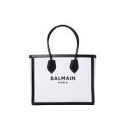 Balmain Modern och Elegant Cabas Väska White, Dam