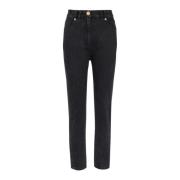 Balmain Slim-fit denim jeans med klassiska fickor Black, Dam