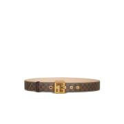 Balmain Mini monogrammerad vaxduksskärp Brown, Herr