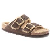 Birkenstock Bold Shearling Sandaler Brown, Herr